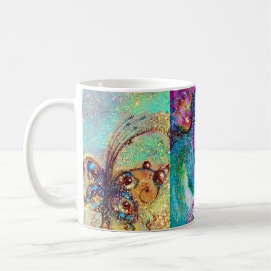 MASSE IN BLAU / Venezianischen Masquerade Masken Kaffeetasse (Links)