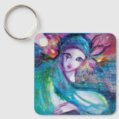 MASSE IN BLAU / Venezianischen Masquerade Masken Schlüsselanhänger (Vorderseite)