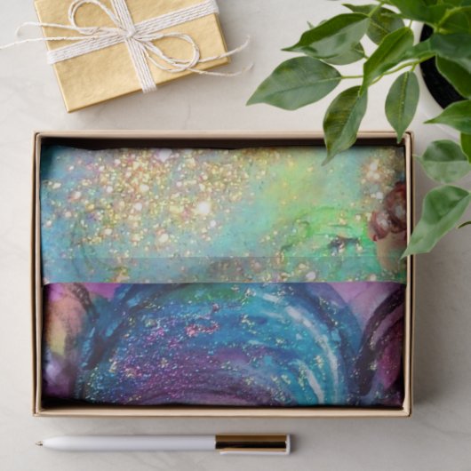 MASSE IN BLAU / Venezianischen Masquerade Masken Seidenpapier (Geschenk)