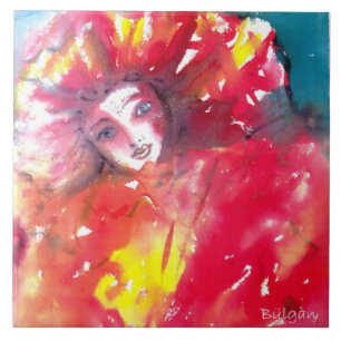 MASSE IN RED / Venezianisch Masquerade Ball, gelb Fliese