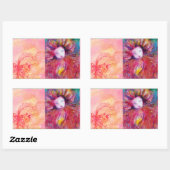 MASSE IN ROT RECHTECKIGER AUFKLEBER (Blatt)