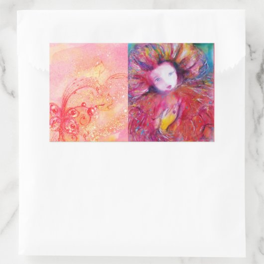 MASSE IN ROT RECHTECKIGER AUFKLEBER (Tasche)