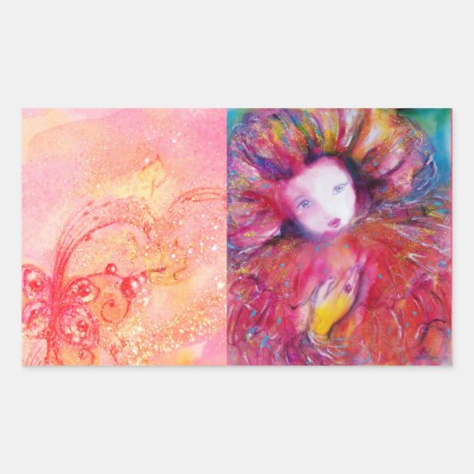 MASSE IN ROT RECHTECKIGER AUFKLEBER (Vorderseite)