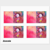 MASSE IN ROT RECHTECKIGER AUFKLEBER (Blatt)