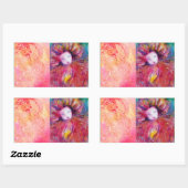 MASSE IN ROT RECHTECKIGER AUFKLEBER (Blatt)