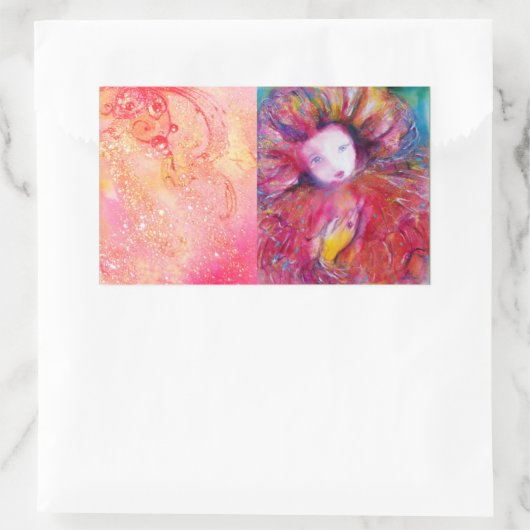 MASSE IN ROT RECHTECKIGER AUFKLEBER (Tasche)