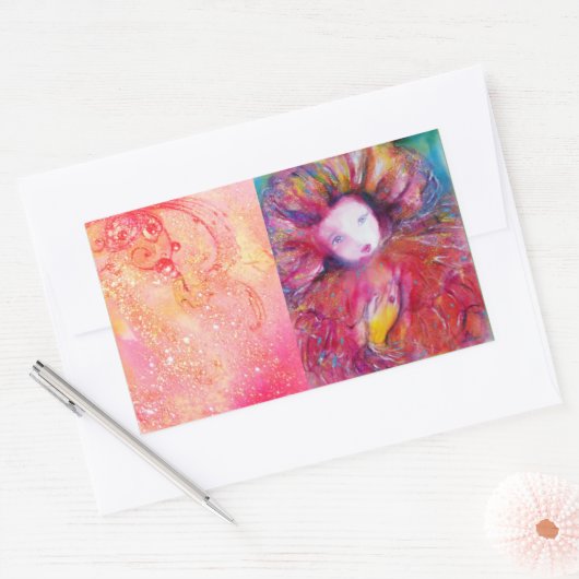 MASSE IN ROT RECHTECKIGER AUFKLEBER (Umschlag)