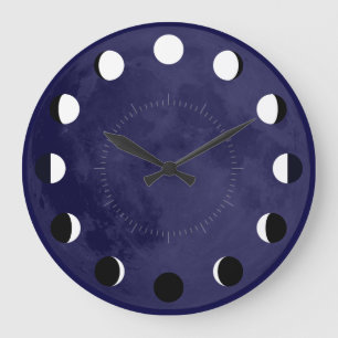 MASSE MONDSCHEIN GROßE WANDUHR