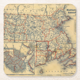 Masse, RI Rechteckiger Pappuntersetzer