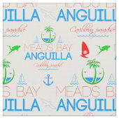 Massebucht, Anguilla-Farbtext, Bildmuster Stoff (Nahaufnahme)