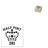 Maßeinheit für die Hälfte Gummistempel (Stempel)