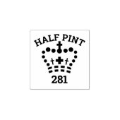 Maßeinheit für die Hälfte Gummistempel (Prägung)