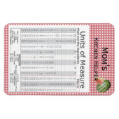 Maßeinheiten für Wassermelonendesign Magnet (Horizontal)