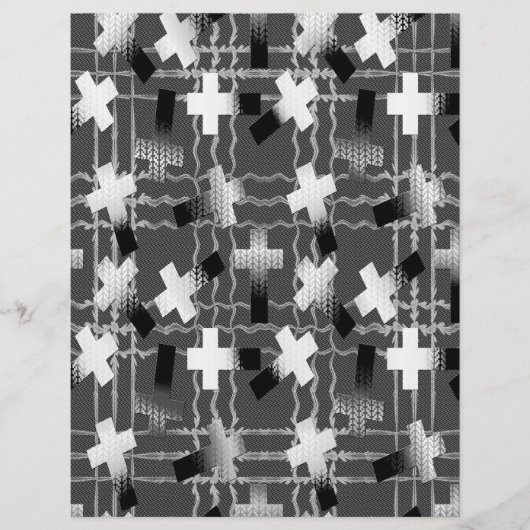 Massen B&W Im Glauben gesäte Scrapbook-Seiten Flyer (Vorne)