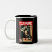 Massen-Fiktions-Art-Illustration Harrys Houdini Zweifarbige Tasse (Links)