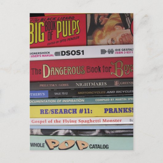 Massen-Pop-Bücher Postkarte (Vorderseite)
