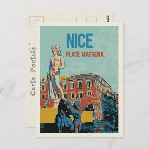 Massena Platz Nice France Postcard Postkarte