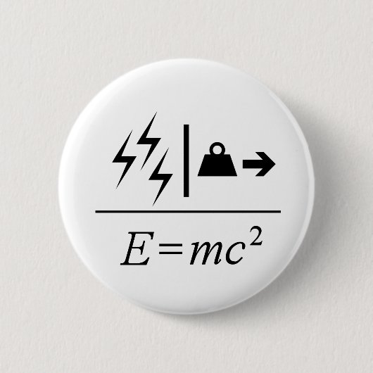 Massenäquivalenz Button (Vorderseite)