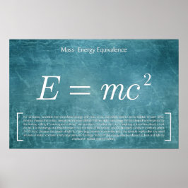 Massenenergie - Mathematik-Poster Poster