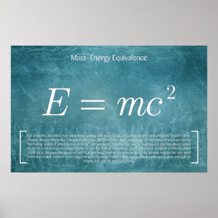 Massenenergie - Mathematik-Poster Poster