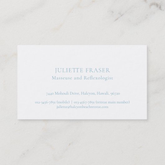 Massenhaushandlogo Rückziehkarte Visitenkarte (Rückseite)