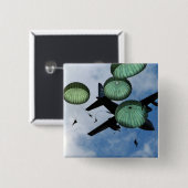 Massensprungs-Auftrag, Fallschirme, US-Armee Button (Vorne & Hinten)