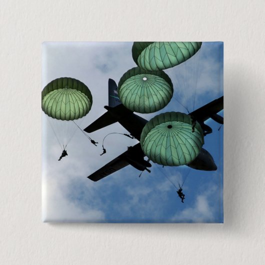 Massensprungs-Auftrag, Fallschirme, US-Armee Button (Vorderseite)