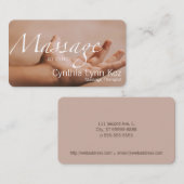 Massentext 1 Hand Foto Hintergrund Visitenkarte (Vorne/Hinten)