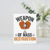 Massenvernichtungswaffe Funny Pickleball Sport Postkarte (Stehend Vorderseite)