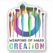 Massenvernichtungswaffen Sonnenkünstlermaler Aufkleber (Vorderseite)