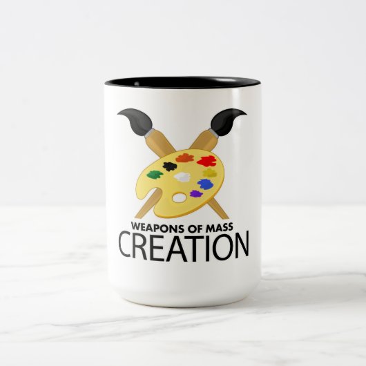 Massenvernichtungswaffen Zweifarbige Tasse (Mittel)