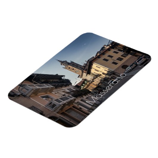 Masserano Abend Skyline, Biella, Italien Magnet (Linke Seite)