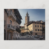 Masserano Abend Skyline, Biella, Italien Postkarte (Vorderseite)