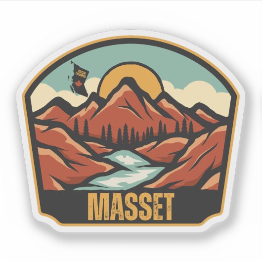 Masset, British Columbia Aufkleber (Vorderseite)