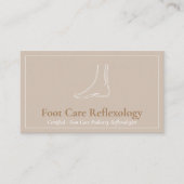 Masseur für Brown Foot Podiatrie Reflexologe Visitenkarte (Vorderseite)