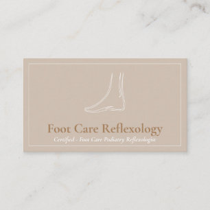 Masseur für Brown Foot Podiatrie Reflexologe Visitenkarte