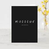 Masseur Massage Karte (Gelbe Blume)