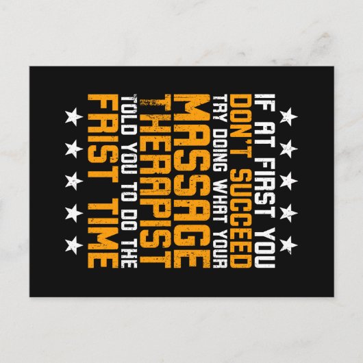 Masseur Postkarte (Vorderseite)