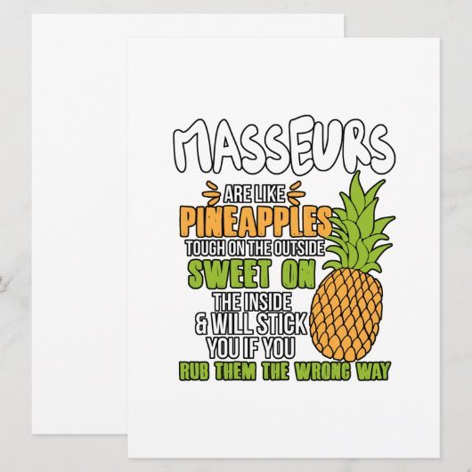 Masseure sind wie Ananas. Save The Date (Vorne/Hinten)