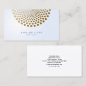 Masseuse Business Card Circle Dots Motif Visitenkarte (Vorne/Hinten)