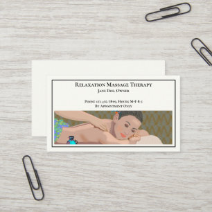 Masseuse Massage Therapist Business Card Visitenkarte