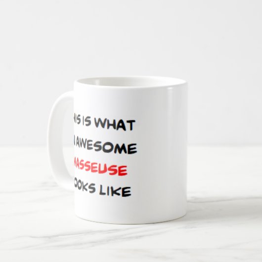 Masseuse, phantastisch kaffeetasse (Vorderseite Links)