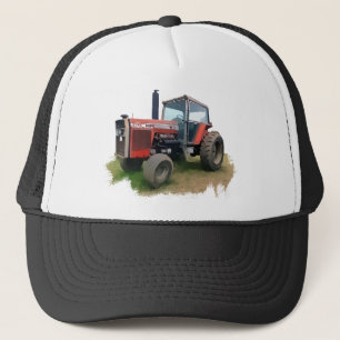Massey Ferguson Roter Traktor auf dem Feld Truckerkappe