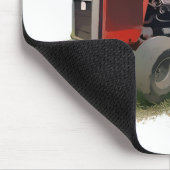 Massey Ferguson roter Traktor auf dem Gebiet Mousepad (Ecke)