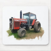 Massey Ferguson roter Traktor auf dem Gebiet Mousepad (Vorne)