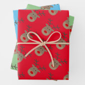 Maßgebliche Farbe Rudolf der Rentiere Cartoon Weih Geschenkpapier Set (Beispiel)