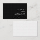 maßgesch Modern Professionell Schwarz Quadrate Visitenkarte (Vorne/Hinten)