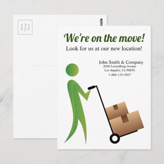 Maßgeschneidert bewegen wir Strichmännchen mit Han Postkarte (Vorne/Hinten)