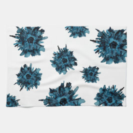 Maßgeschneidert!.. blaues Spinnenmumpenmuster— Geschirrtuch