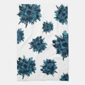 Maßgeschneidert!.. blaues Spinnenmumpenmuster— Geschirrtuch (Vertikal)